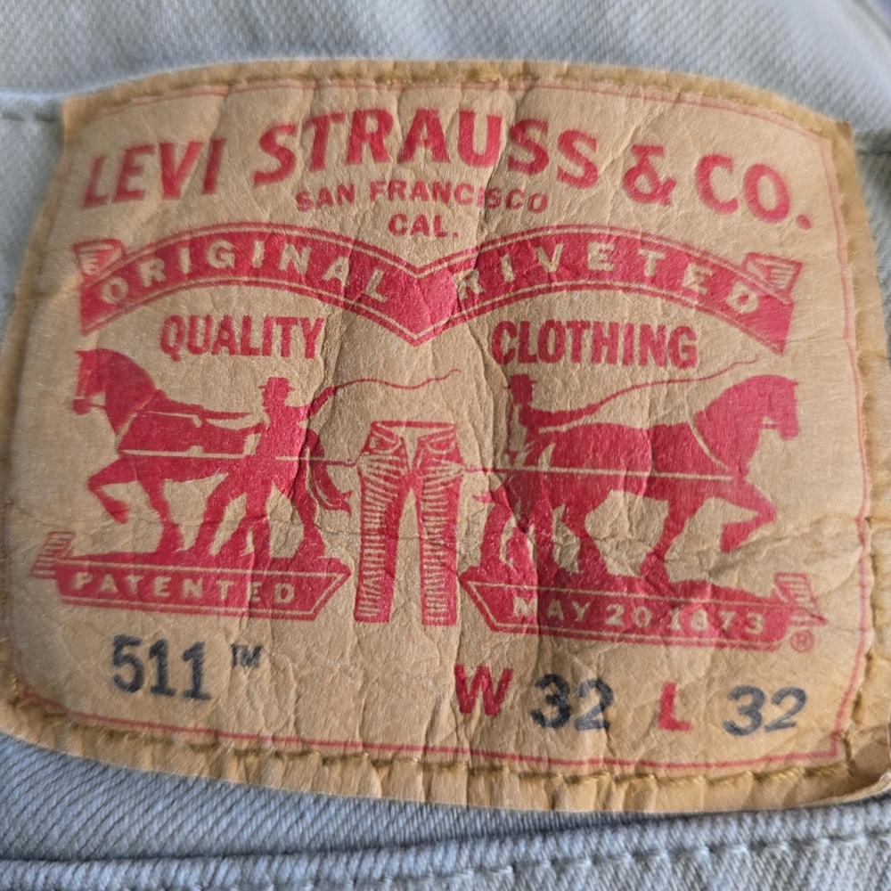 Levi’s 511 Slim Fit Jeans – Khaki / Tan – Size 32x32 - Picture 4 of 6